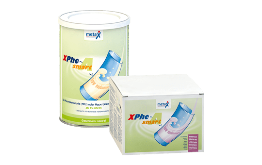 XPhe smart A, bei Phenylketonurie oder Hyperphenylalaninämie, ab 15 Jahren, hochkonzentriertes phenylalaninfreies Eiweißsupplement in Pulverform mit wenige Kalorien