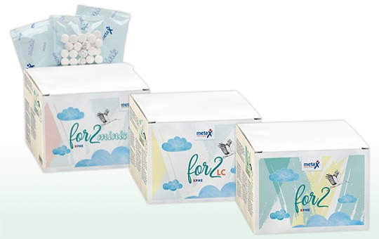XPhe for2 minis, XPhe for2 LC und XPhe for2 Faltschachteln XPhe for2-Produkte, bei Phenylketonurie oder Hyperphenylalaninämie – speziell für Frauen vor und während der Schwangerschaft und in der Stillzeit.