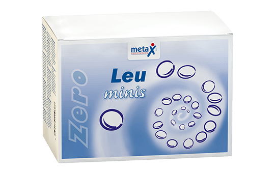 ZeroLeu minis, bei Störungen im Leucin-Stoffwechsel, wie z. B. Isovalerianacidämie, ab 3 Jahren, hochkonzentriertes Leucin-(Leu)freies Eiweißsupplement in Tablettenform